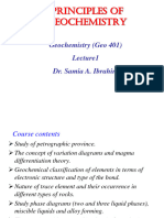 Geochemistry (Geo401) Lecture1