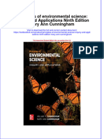 PDF Principles of Environmental Science Inquiry and Applications Ninth Edition Mary Ann Cunningham Ebook Full Chapter