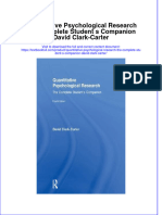 Textbook Quantitative Psychological Research The Complete Student S Companion David Clark Carter Ebook All Chapter PDF