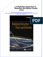 PDF Principles of Radiation Interaction in Matter and Detection 4Th Edition Claude Leroy Ebook Full Chapter