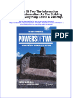 Full Chapter Powers of Two The Information Universe Information As The Building Block of Everything Edwin A Valentijn PDF