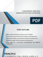 Fundamental Principles Administration and Supervision