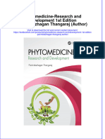 PDF Phytomedicine Research and Development 1St Edition Parimelazhagan Thangaraj Author Ebook Full Chapter