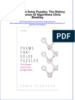 PDF Poems That Solve Puzzles The History and Science of Algorithms Chris Bleakley Ebook Full Chapter