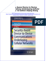 PDF Security Aware Device To Device Communications Underlaying Cellular Networks 1St Edition Aiqing Zhang Ebook Full Chapter