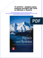 PDF Signals and Systems Analysis Using Transform Methods and Matlab Third Edition Michael J Roberts Ebook Full Chapter