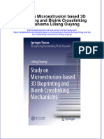 PDF Study On Microextrusion Based 3D Bioprinting and Bioink Crosslinking Mechanisms Liliang Ouyang Ebook Full Chapter