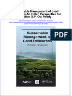 Textbook Sustainable Management of Land Resources An Indian Perspective 1St Edition G P Obi Reddy Ebook All Chapter PDF