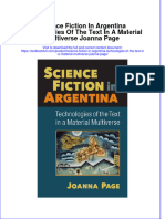 Full Chapter Science Fiction in Argentina Technologies of The Text in A Material Multiverse Joanna Page PDF