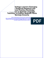 Full Chapter Spanish Heritage Learners Emerging Literacy Empirical Research and Classroom Practice Routledge Advances in Spanish Language Teaching 1St Edition Belpoliti Flavia Bermejo Encarna PDF