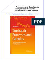 PDF Stochastic Processes and Calculus An Elementary Introduction With Applications 1St Edition Uwe Hassler Ebook Full Chapter