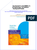 Textbook Single Best Answers and Emqs in Clinical Pathology 1St Edition Sukhpreet Dubb Ebook All Chapter PDF