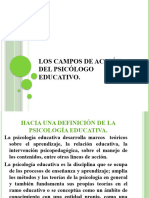 Los Campos de Accion Del Psicologo Educa