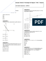 Lista 3 - Estudo Da Reta