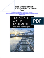 Textbook Sustainable Water Treatment Innovative Technologies 1St Edition Noor Ebook All Chapter PDF