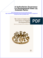 PDF The Limits of Authoritarian Governance in Singapores Developmental State Lily Zubaidah Rahim Ebook Full Chapter