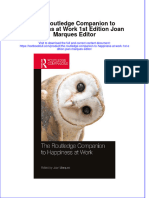 Full Chapter The Routledge Companion To Happiness at Work 1St Edition Joan Marques Editor PDF