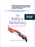 PDF The Irony of Democracy An Uncommon Introduction To American Politics 16Th Edition Schubert Ebook Full Chapter