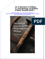 Textbook The Power of Emotion in Politics Philosophy and Ideology 1St Edition Hanna Samir Kassab Auth Ebook All Chapter PDF