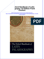 Full Chapter The Oxford Handbook of Latin Palaeography 1St Edition Frank Coulson PDF