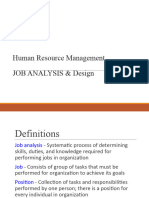 Job Analysis & Design