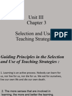 Selection and Use of Teaching Strategies