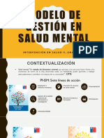 Modelo de Gestión en Salud Mental E DS CV