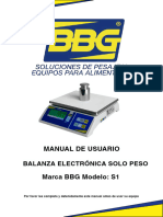 Manual de Usuario Balanza Electronica Solo Peso Ref s1