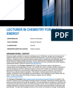 Advertised PD - Lecturer in Chemistry For Clean Energy - 660251