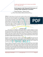 Effect of Control Environment On The Financial Performance of Higher Learning Public Institutions in Zanzibar