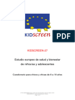 KIDSCREEN-27 ChildrenAdolescents Spain