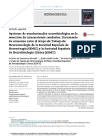 Monitorización Neurofisiológica en Reseccion de Tumores Cerebrales. Documento Consenso