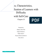 Learners With Difficulty With Self-Care