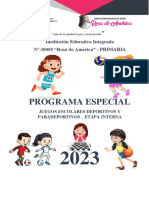 Programa Oficial de Los Juwegos Deportivos Escolares 2023