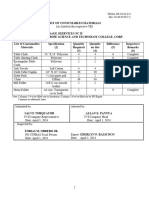 List of Consumables Materials