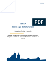 Tema 4 - Sociología Del Alumnado - Sociedad, Familia y Escuela