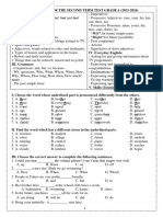 6 E6 2024 Revision For The Second Term Test