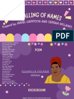 The Calling of Names by Maya Angelou