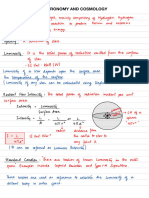 Astronomy and Cosmology 23 24