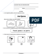 1° Grado - Eval. Comunicación