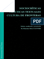 MALCUZYNSKI M - Sociocriticas Practicas Textuales Cultura de Fronteras