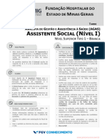 Analista de Gestao e Assistencia A Saude Agas Assistente Social Nivel I