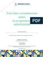 Suivi Des Competences Selon La Progression MONTESSORI