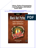 (Download PDF) Black Hat Python Python Programming For Hackers and Pentesters 2Nd Edition Justin Seitz Online Ebook All Chapter PDF