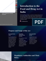 Introduction To The Food and Drug Act in India 2