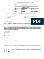 Taller de Movimiento Rectilineo Uniforme