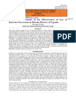 A Critical Assessment of The Effectiveness of Law of Intestate Succession in Masaka District of Uganda