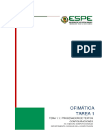 T1 - 1 Ofimática TAREA 1 Procesador de Texto - Configuraciones