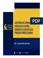 Audioria de Cumplimiento y Servicio de Control