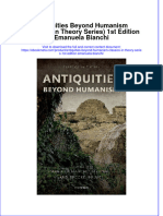 Antiquities Beyond Humanism Classics in Theory Series 1St Edition Emanuela Bianchi Online Ebook Texxtbook Full Chapter PDF